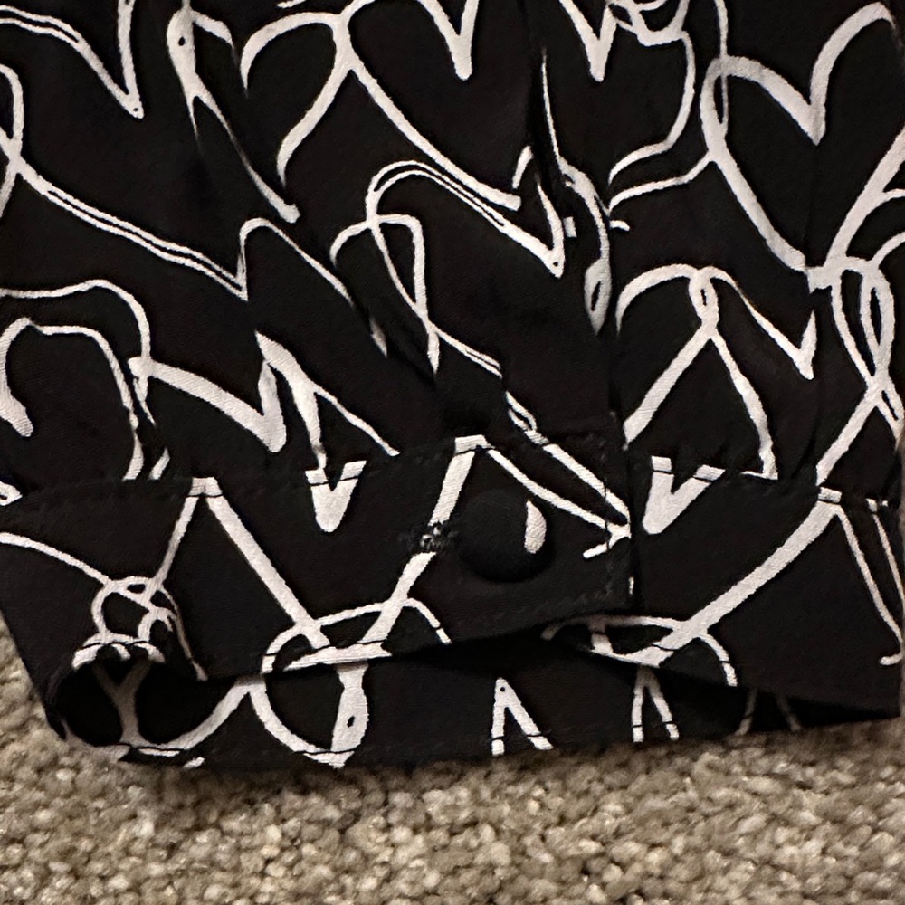 LOFT Black and White hearts Dress - Picture 4 of 7